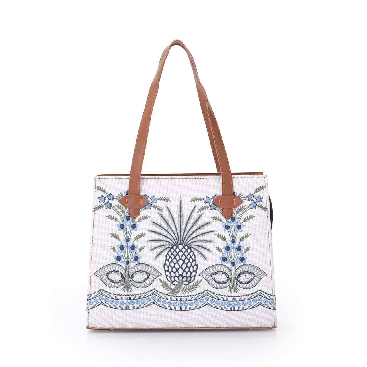 Crafted Canvas Pineapple Bag - Quill