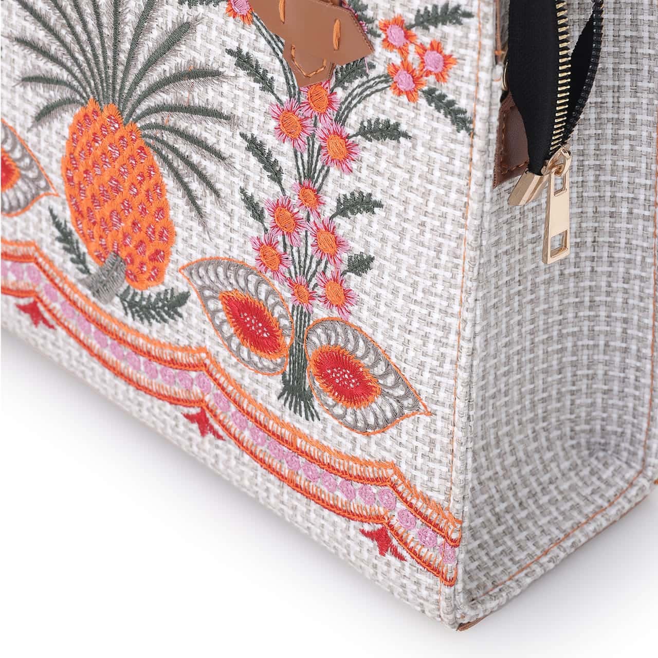Crafted Canvas Pineapple Bag - Quill