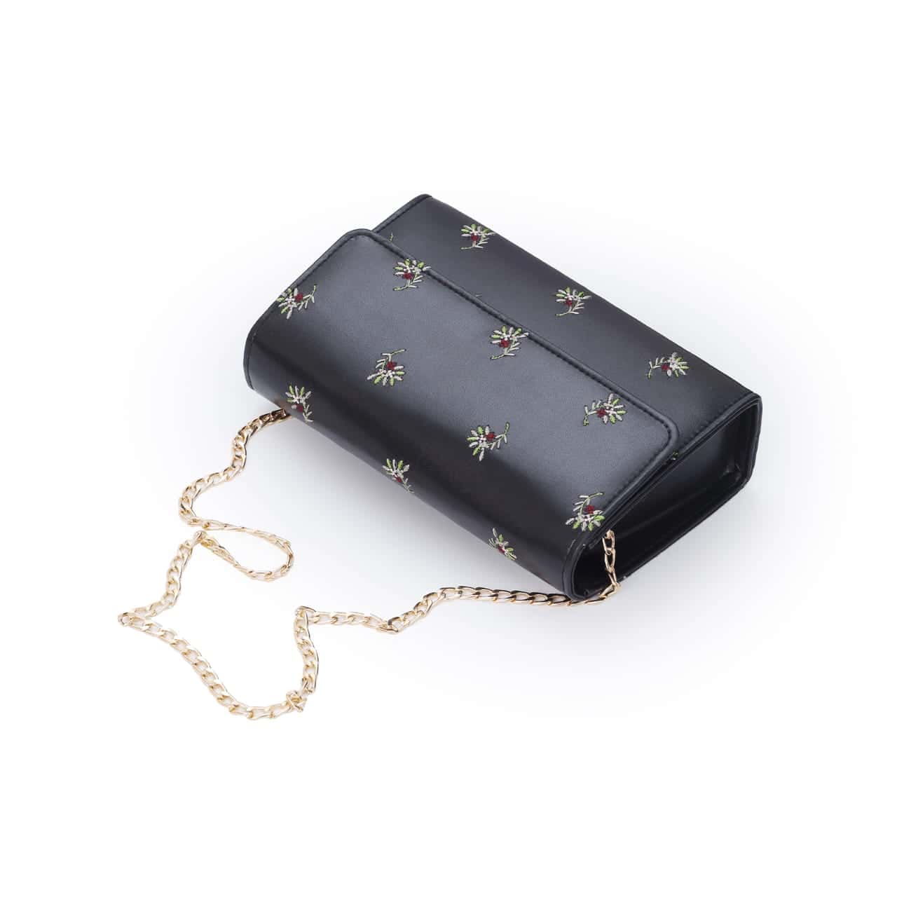 Dotted Flower Shoulder Bag - Quill