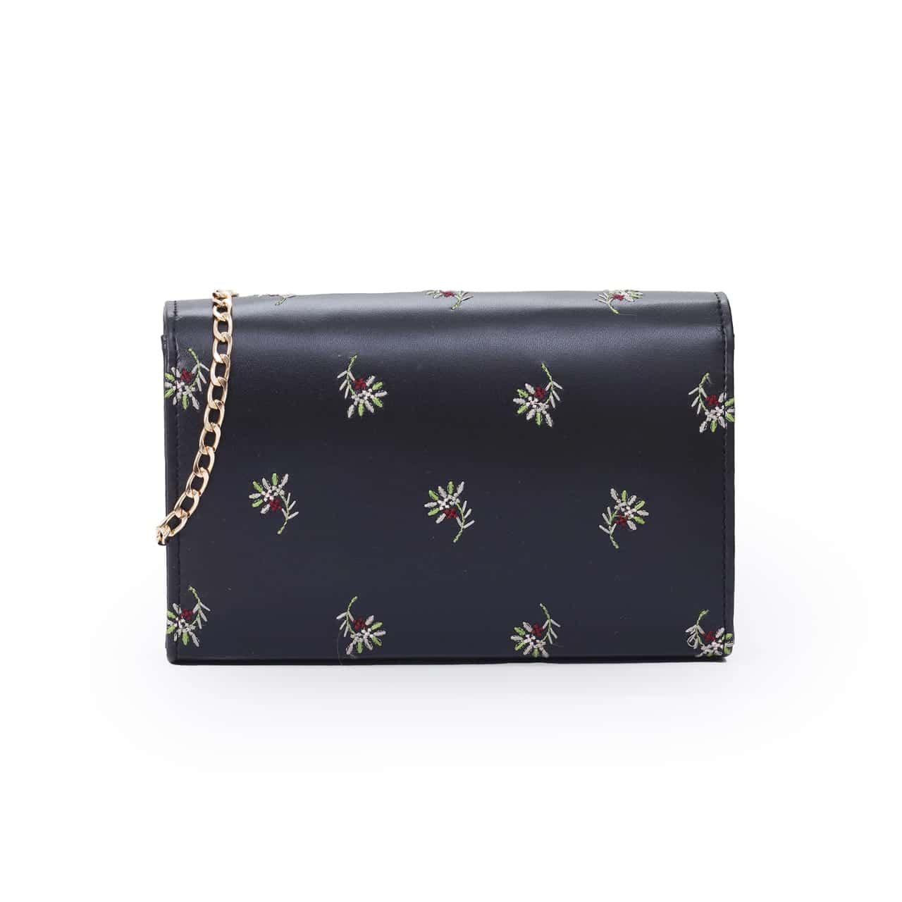 Dotted Flower Shoulder Bag - Quill