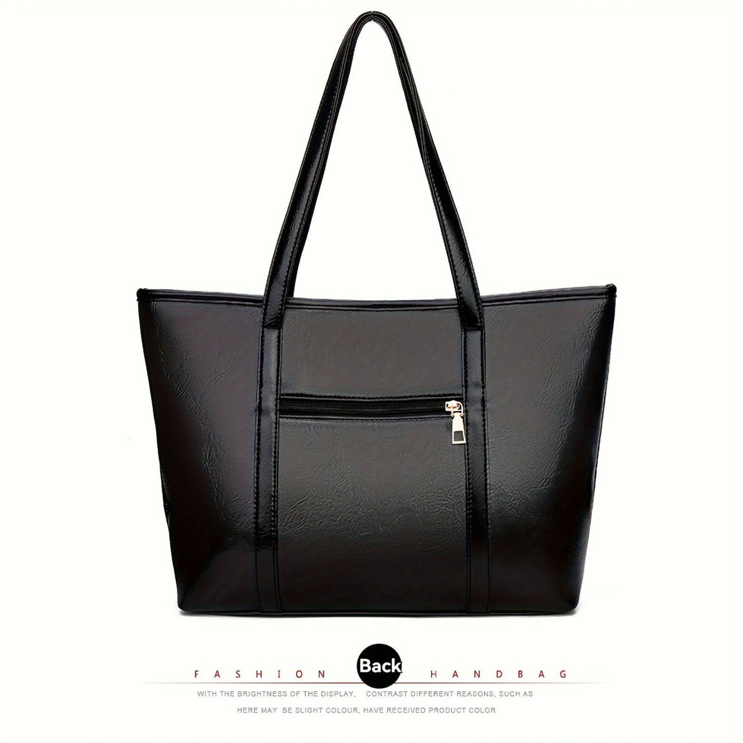 Faux Leather Tote Bag