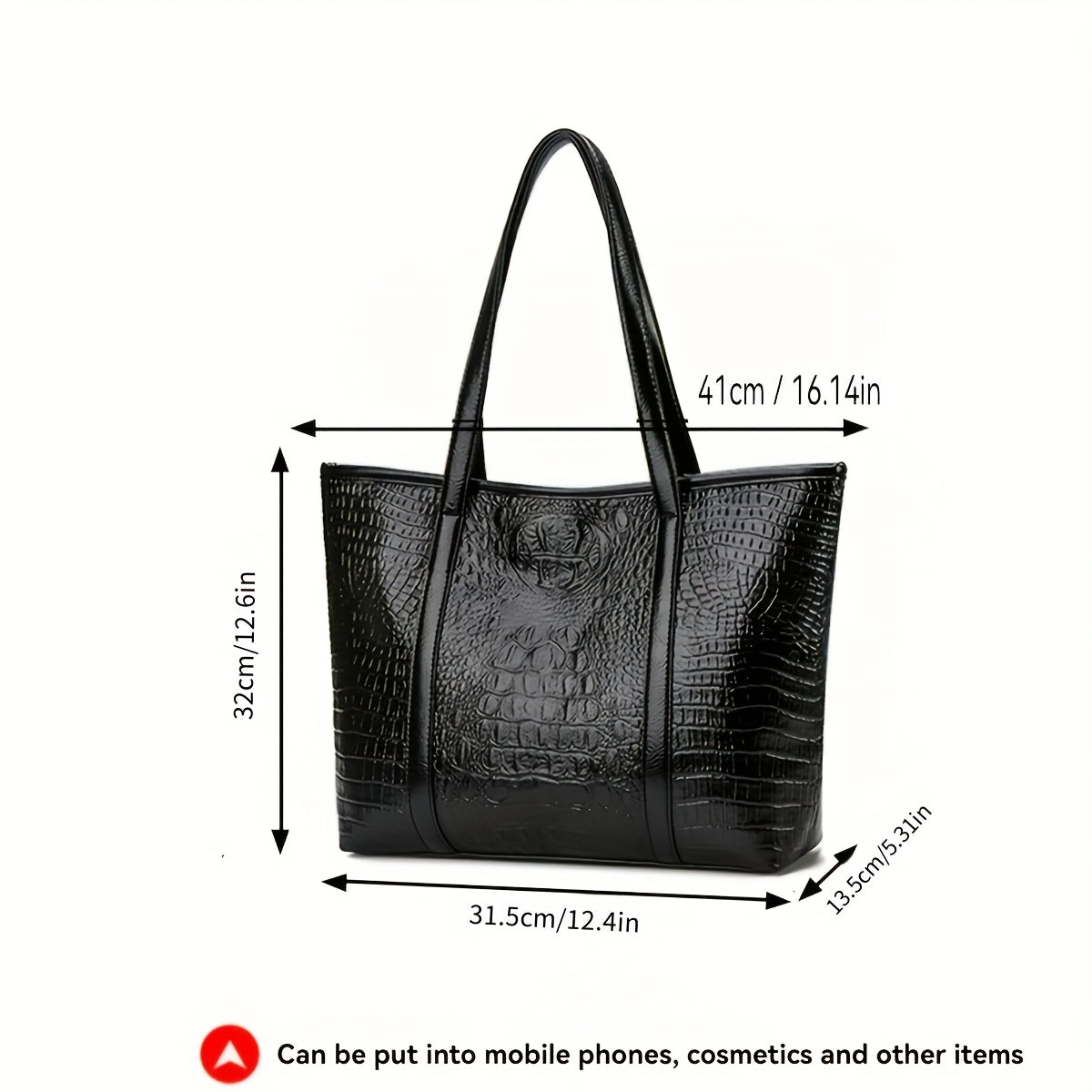 Faux Leather Tote Bag