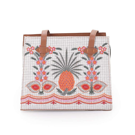 Crafted Canvas Pineapple Bag - Quill