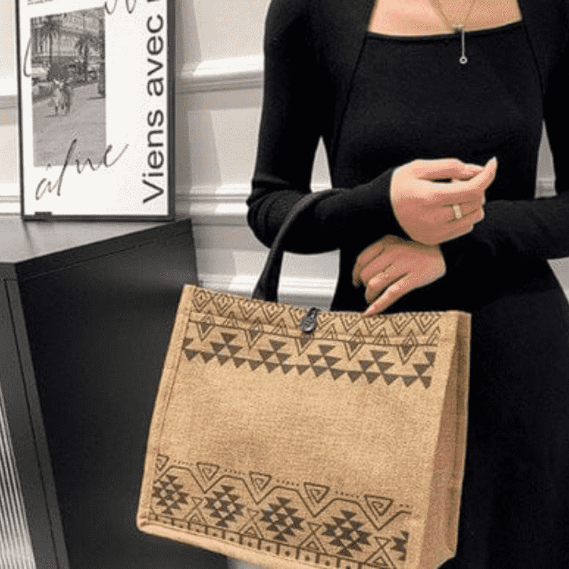 Printed Pattern Tote - Quill
