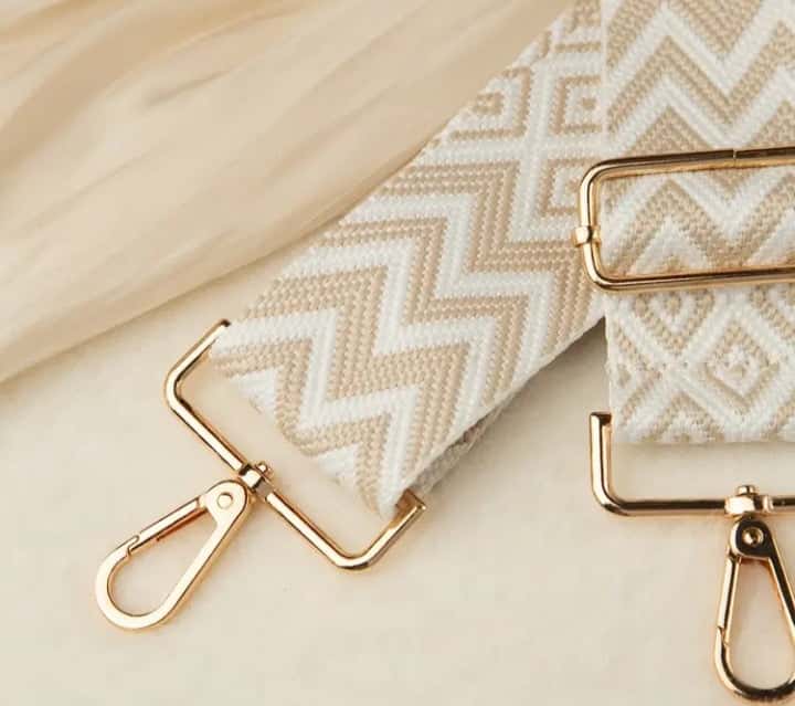 Cotton Geometrical Strap - Quill