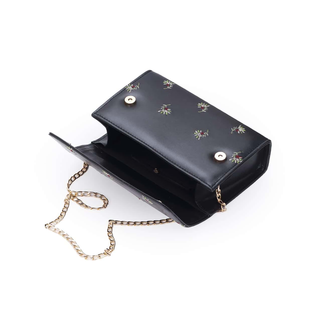 Dotted Flower Shoulder Bag - Quill