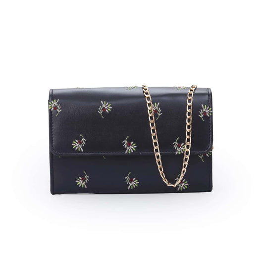 Dotted Flower Shoulder Bag - Quill