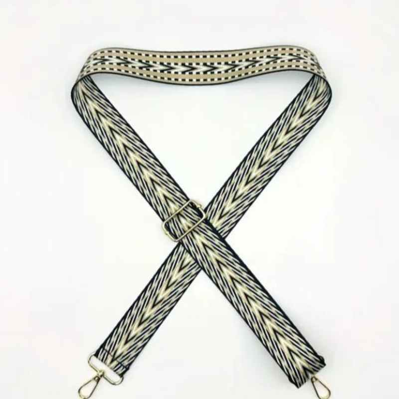 Geometric Pattern Nylon Strap - Quill