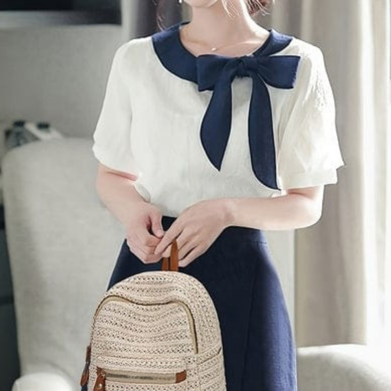 Khaki Straw Backpack - Quill